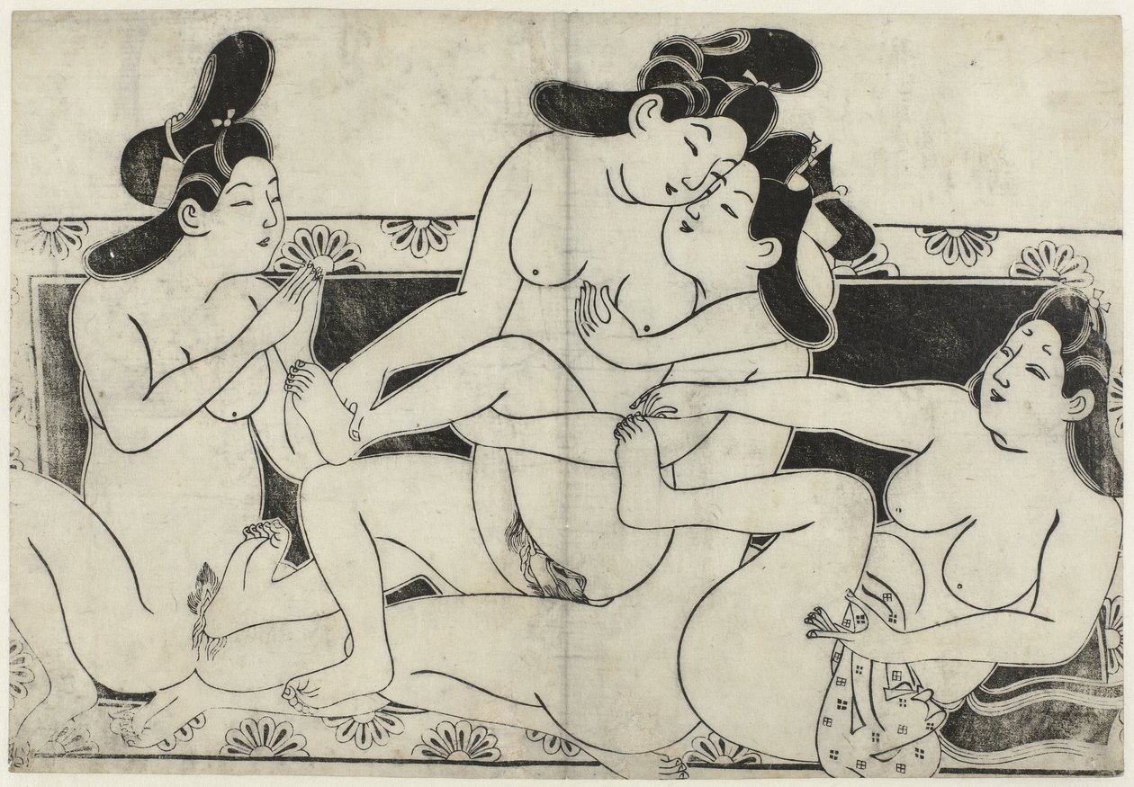 Erotická show Hana ni Yosurukyo (název série) od Sugimura Jihei (attributed to)
