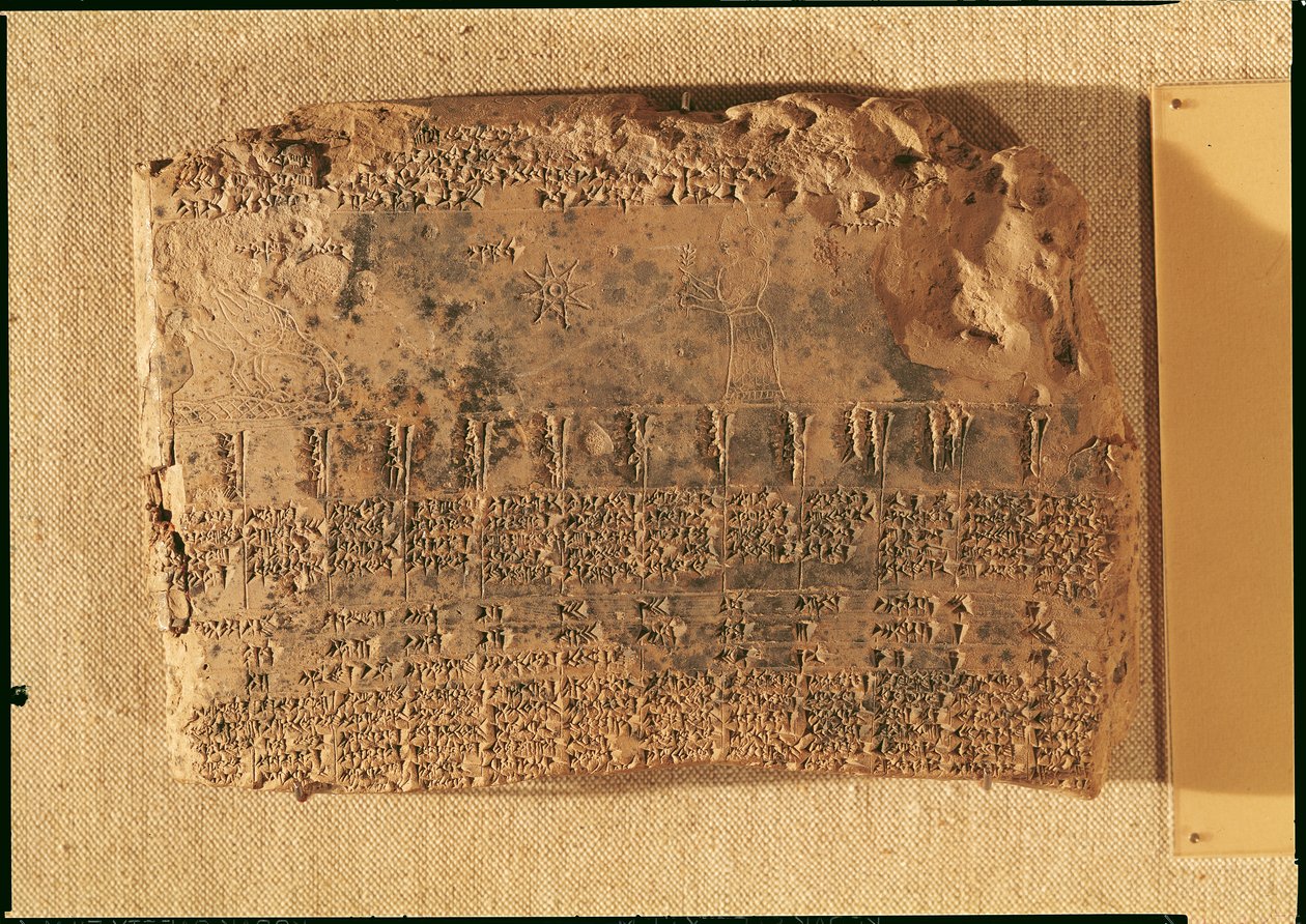 Astrologická tabulka, z Uruku (nyní Warka, Irák) od Sumerian