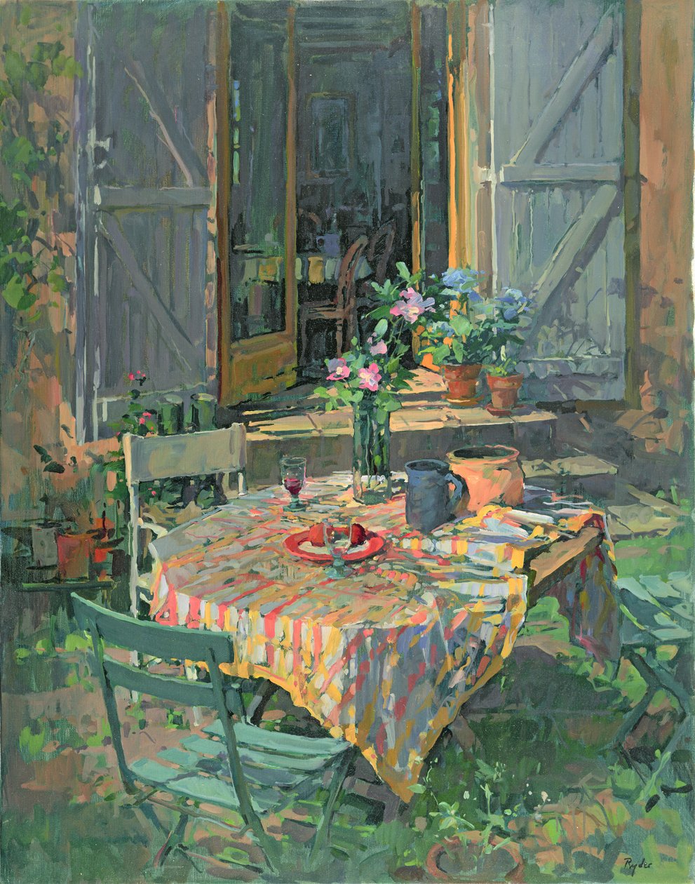 Nádvoří a modré dveře od Susan Ryder