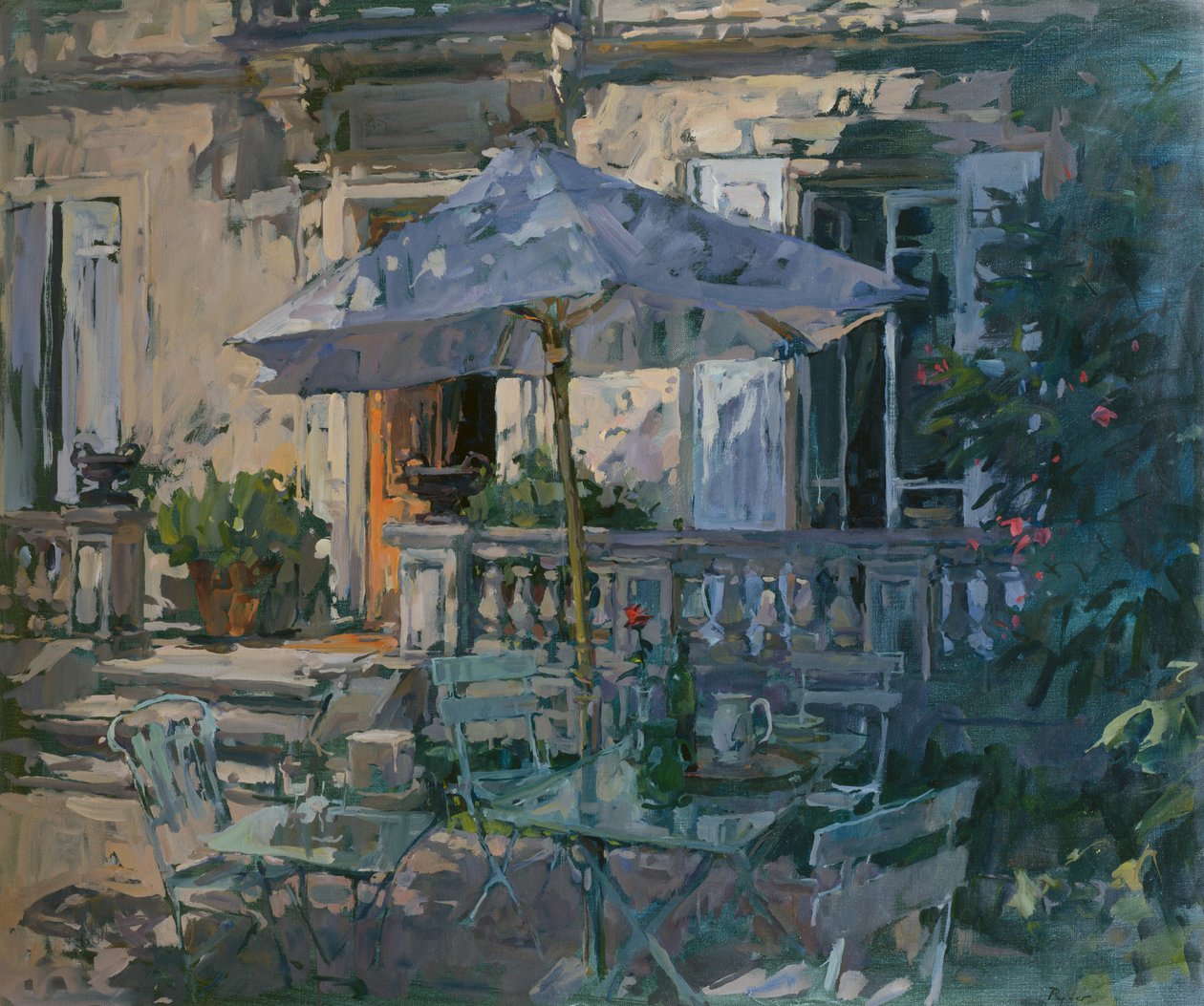 Slunečník a červená růže, 1998 od Susan Ryder