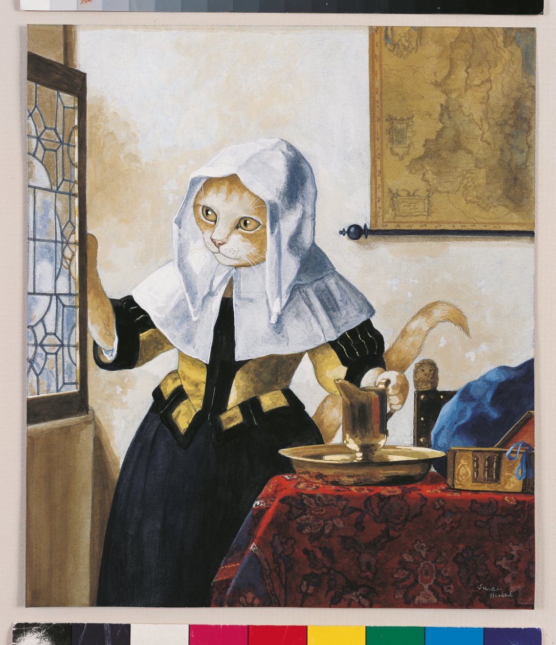 Ilustrace z knihy Cats Galore! A Compendium of Cultured Cats (vyd. 2015) od Susan Herbert