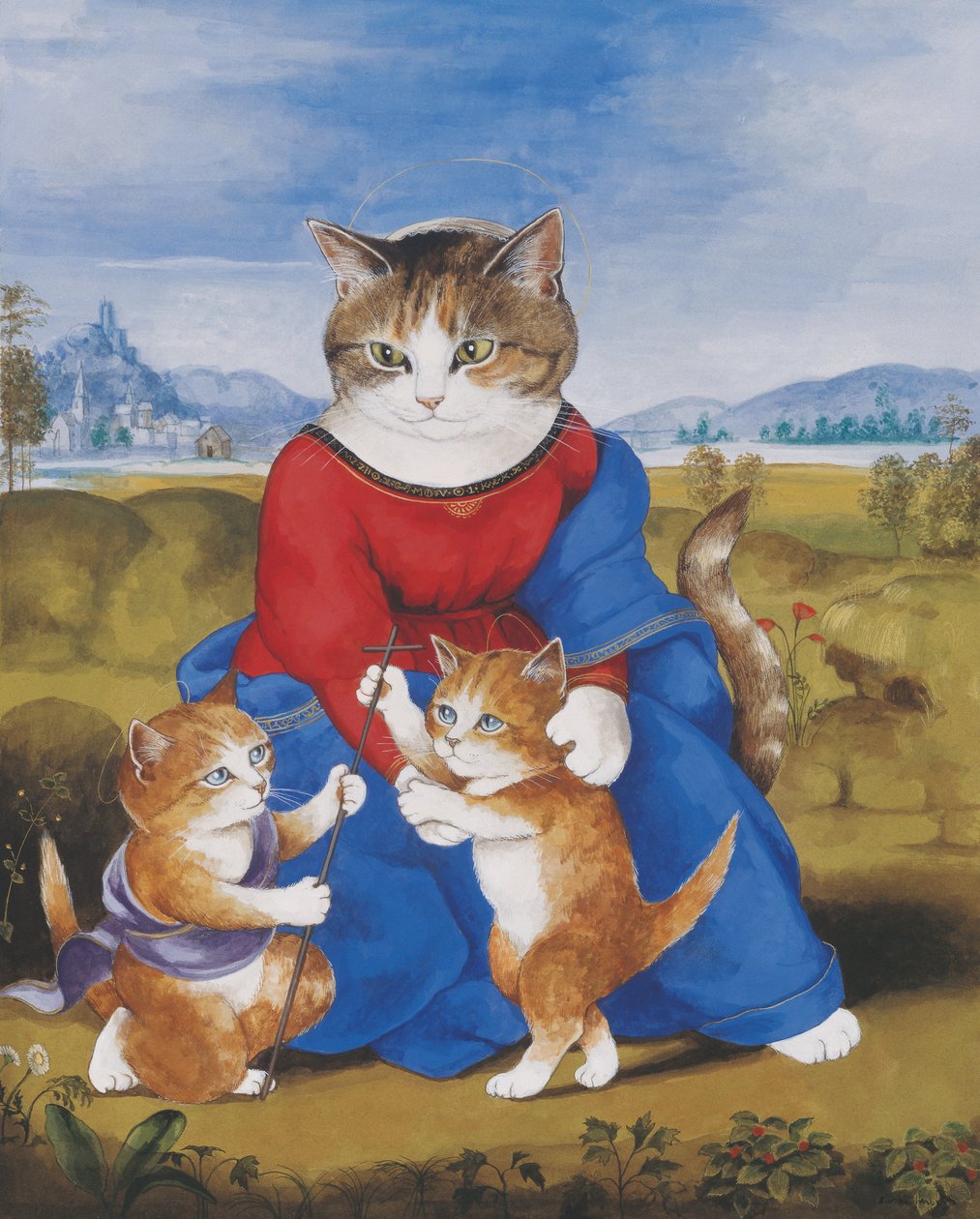 Ilustrace z knihy Cats Galore! A Compendium of Cultured Cats (vyd. 2015) od Susan Herbert
