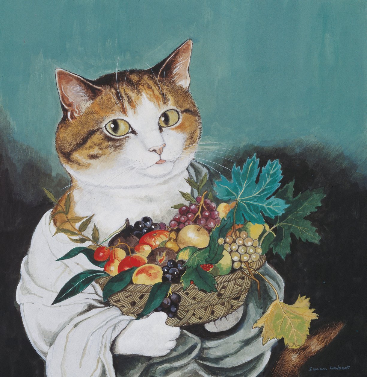 Ilustrace z knihy Cats Galore! A Compendium of Cultured Cats (vyd. 2015) od Susan Herbert