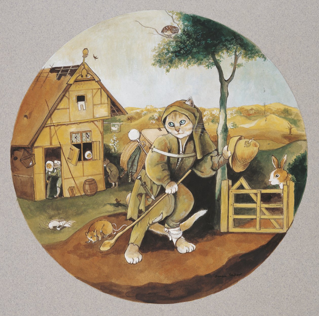 Ilustrace z knihy Cats Galore! A Compendium of Cultured Cats (vyd. 2015) od Susan Herbert