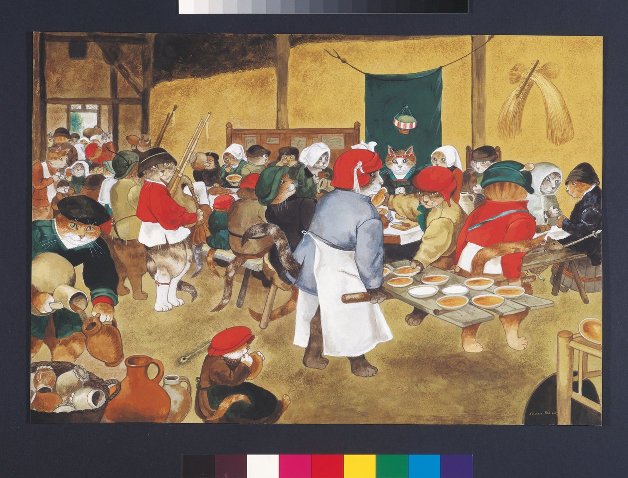 Ilustrace z knihy Cats Galore! A Compendium of Cultured Cats (vyd. 2015) od Susan Herbert