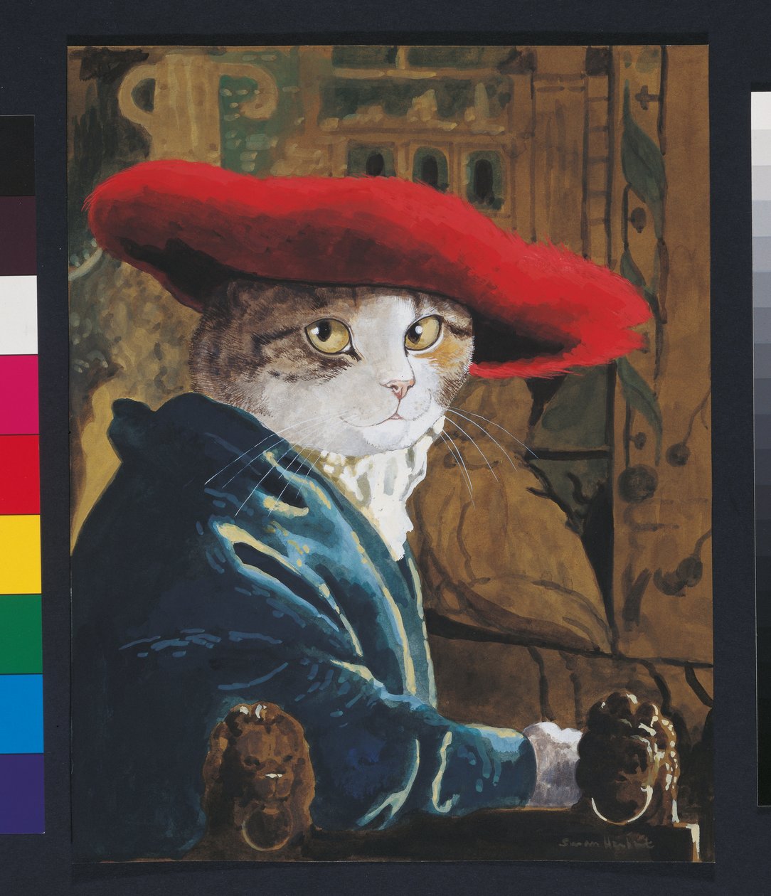 Ilustrace z knihy Cats Galore! A Compendium of Cultured Cats (vyd. 2015) od Susan Herbert