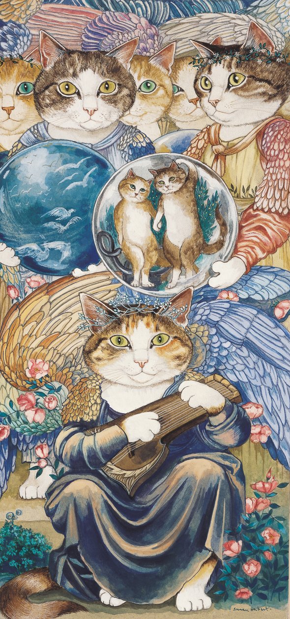 Ilustrace z knihy Cats Galore! A Compendium of Cultured Cats (vyd. 2015) od Susan Herbert