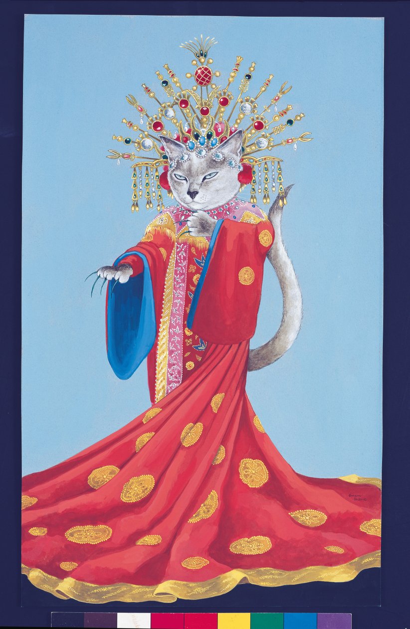 Ilustrace z knihy Cats Galore! A Compendium of Cultured Cats (vyd. 2015) od Susan Herbert