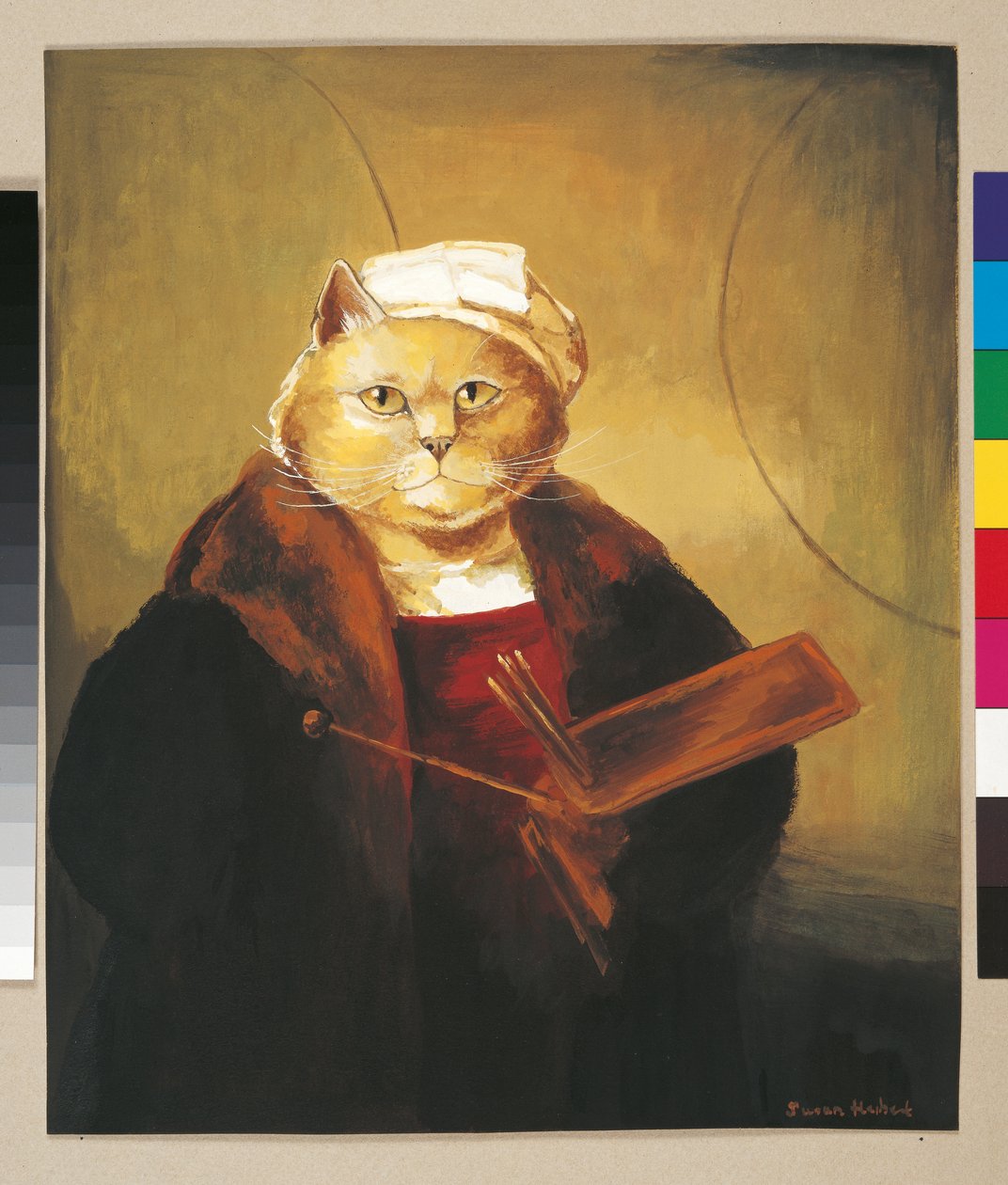 Ilustrace z knihy Cats Galore! A Compendium of Cultured Cats (vyd. 2015) od Susan Herbert