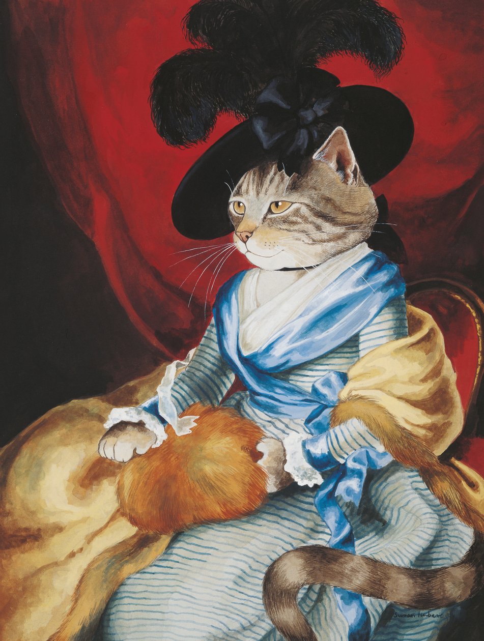 Ilustrace z knihy Cats Galore! A Compendium of Cultured Cats (vyd. 2015) od Susan Herbert