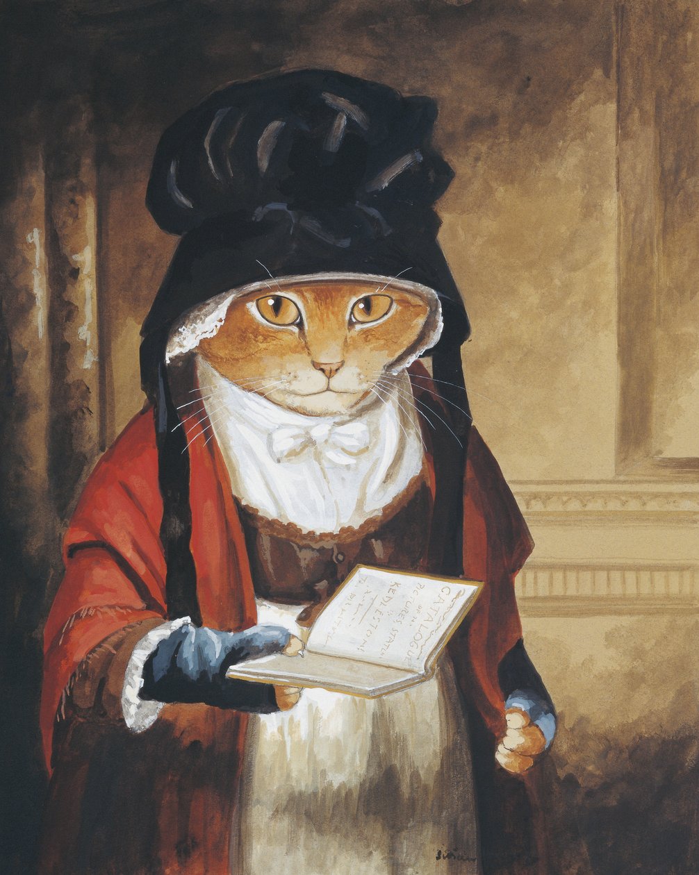 Ilustrace z knihy Cats Galore! A Compendium of Cultured Cats (vyd. 2015) od Susan Herbert
