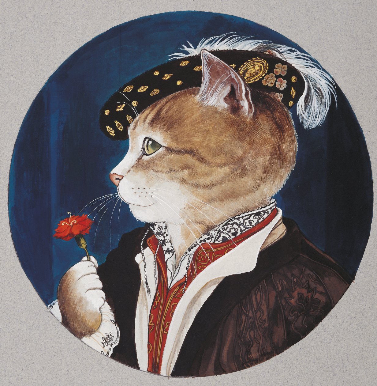Ilustrace z knihy Cats Galore! A Compendium of Cultured Cats (vyd. 2015) od Susan Herbert