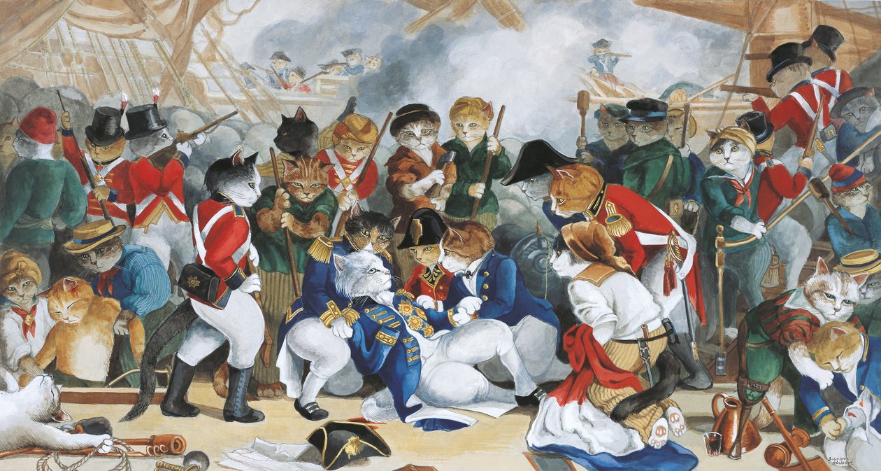 Ilustrace z knihy Cats Galore! A Compendium of Cultured Cats (vyd. 2015) od Susan Herbert