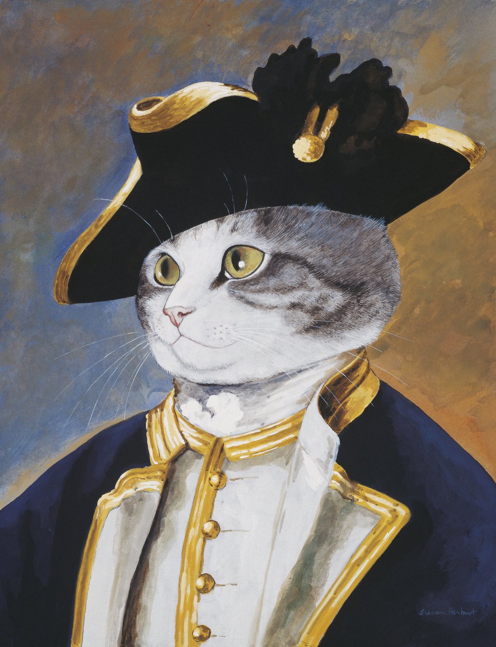 Ilustrace z knihy Cats Galore! A Compendium of Cultured Cats (vyd. 2015) od Susan Herbert