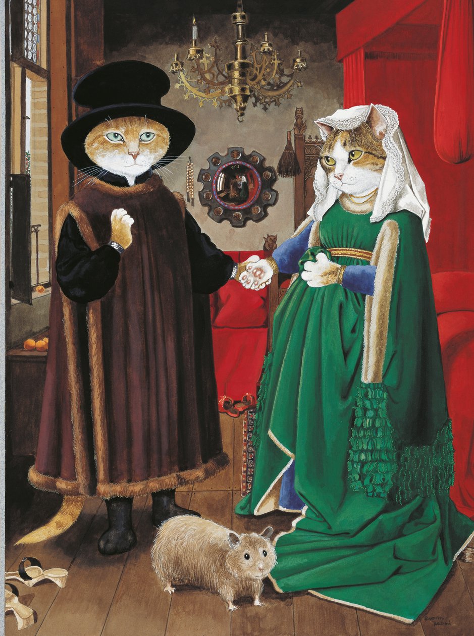 Ilustrace z knihy Cats Galore! A Compendium of Cultured Cats (vyd. 2015) od Susan Herbert