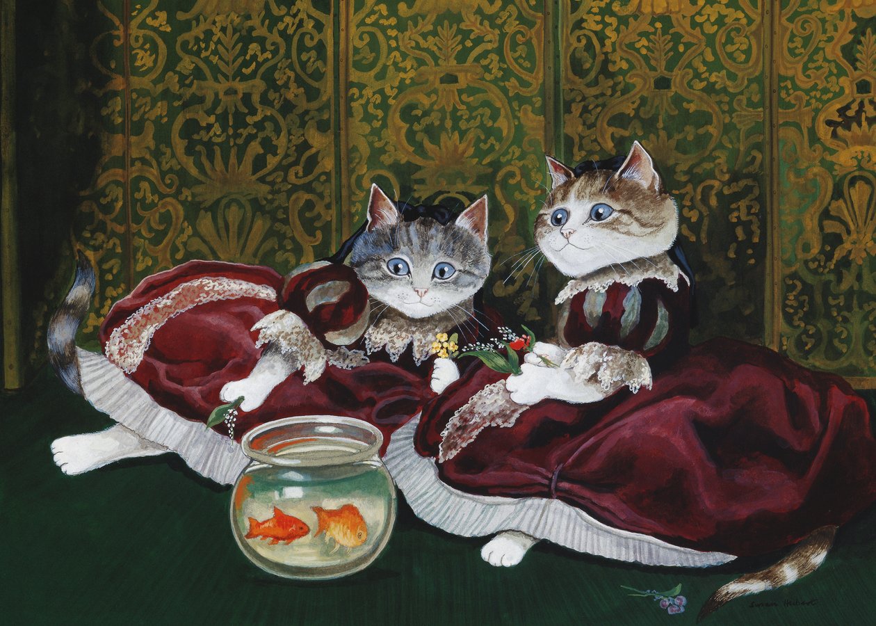 Ilustrace z knihy Cats Galore! A Compendium of Cultured Cats (vyd. 2015) od Susan Herbert