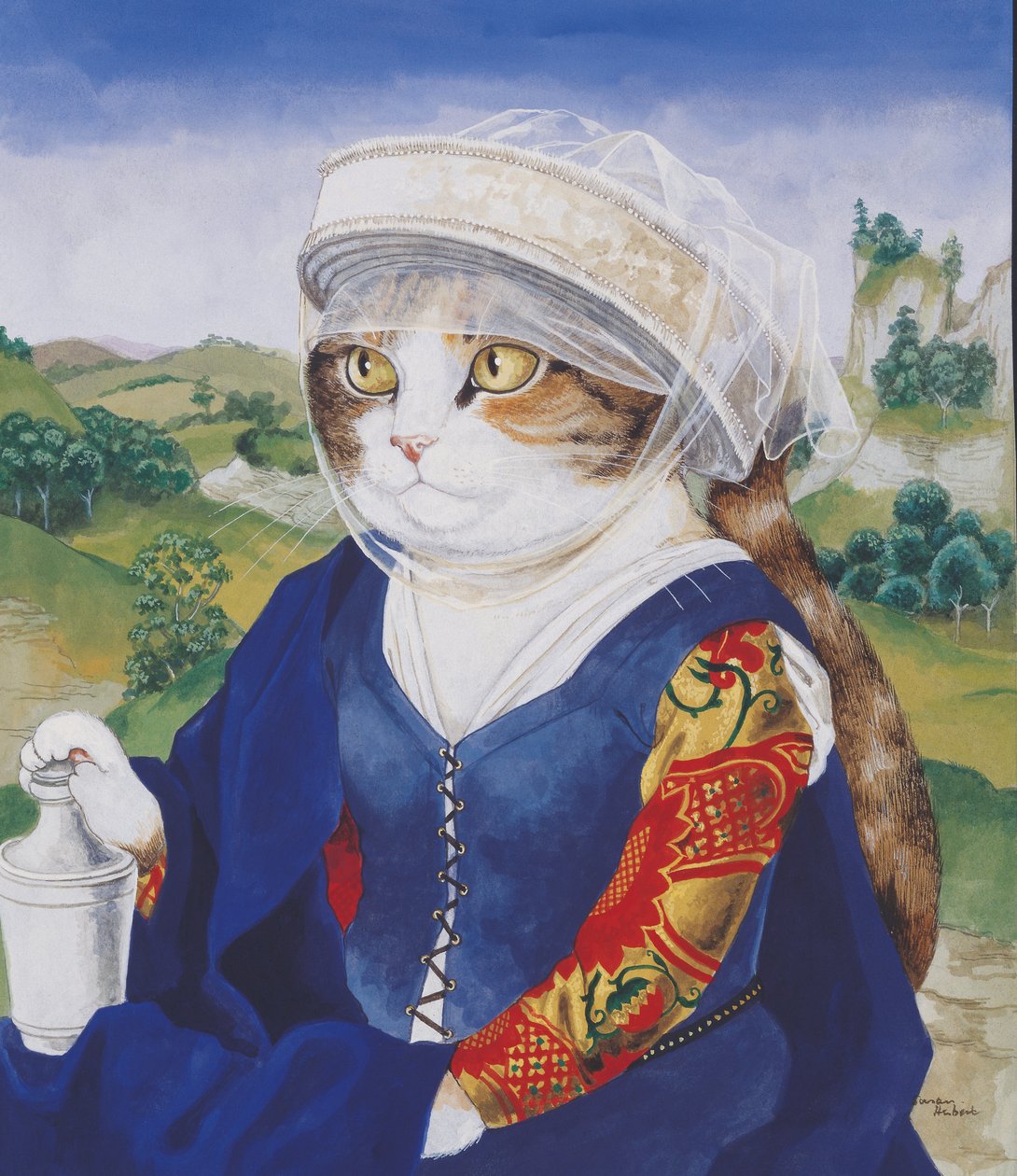 Ilustrace z knihy Cats Galore! A Compendium of Cultured Cats (vyd. 2015) od Susan Herbert
