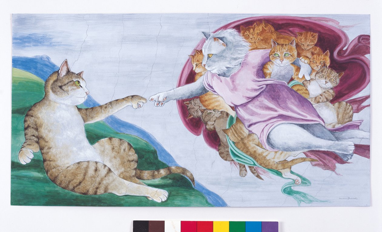 Ilustrace z knihy Cats Galore! A Compendium of Cultured Cats (vyd. 2015) od Susan Herbert