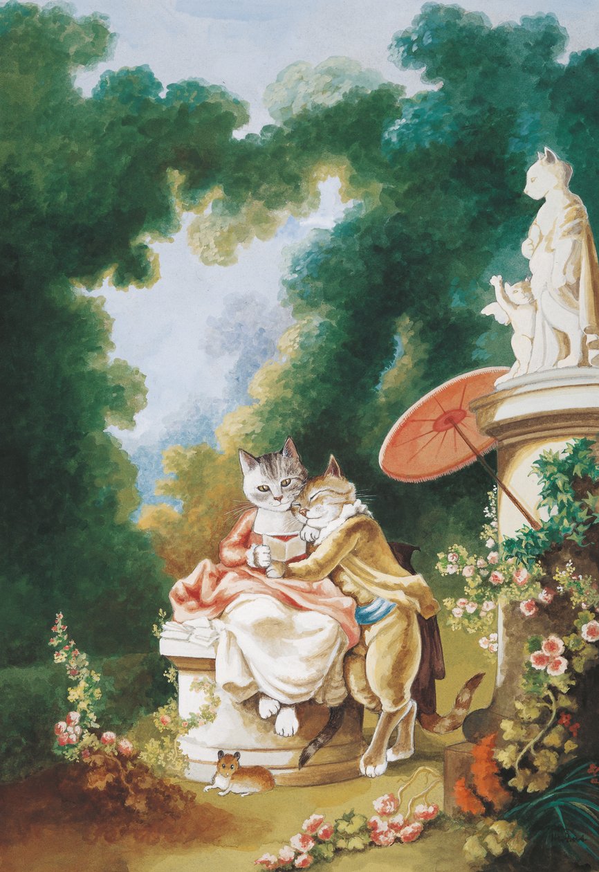 Ilustrace z knihy Cats Galore! A Compendium of Cultured Cats (vyd. 2015) od Susan Herbert