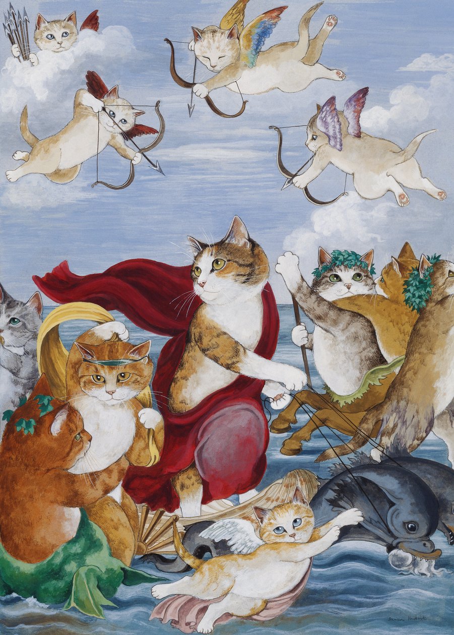Ilustrace z knihy Cats Galore! A Compendium of Cultured Cats (vyd. 2015) od Susan Herbert