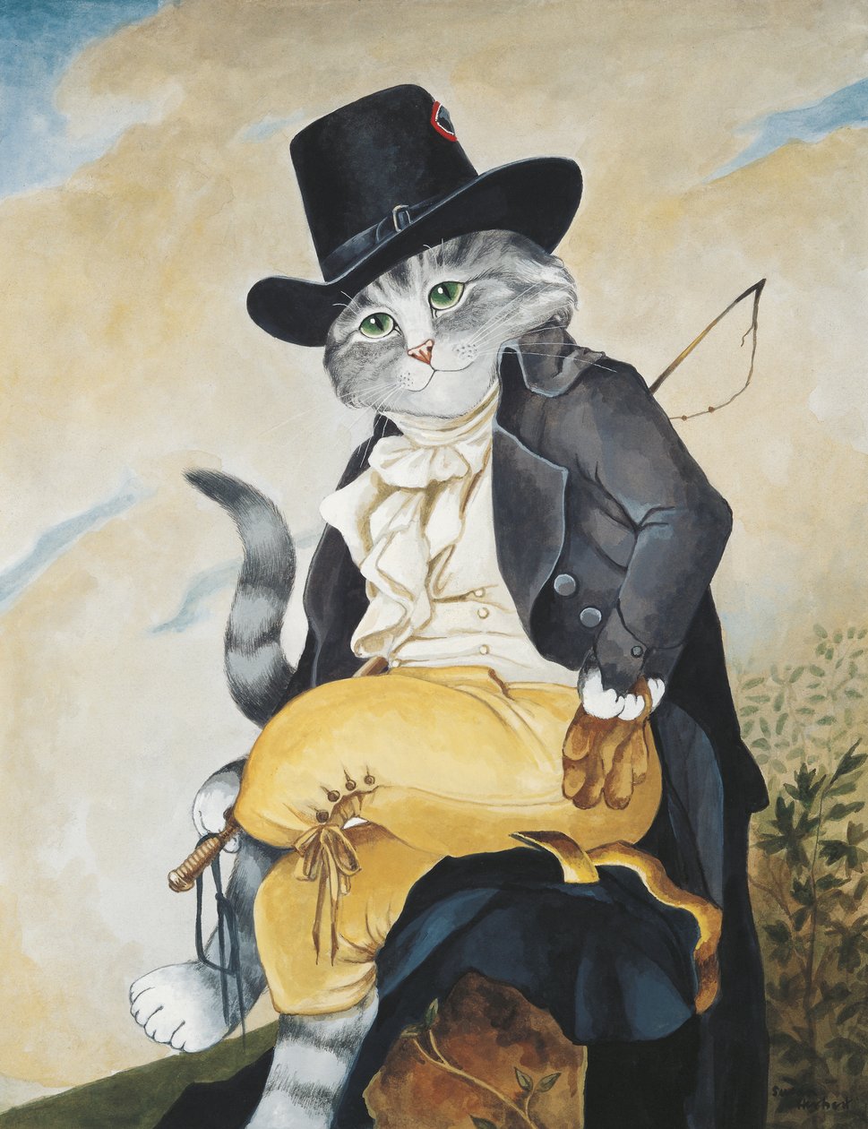 Ilustrace z knihy Cats Galore! A Compendium of Cultured Cats (vyd. 2015) od Susan Herbert