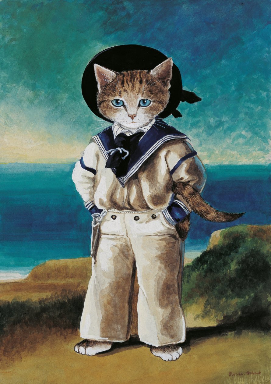 Ilustrace z knihy Cats Galore! A Compendium of Cultured Cats (vyd. 2015) od Susan Herbert