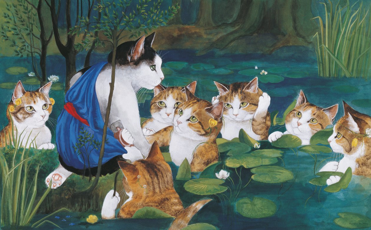 Ilustrace z knihy Cats Galore! A Compendium of Cultured Cats (vyd. 2015) od Susan Herbert