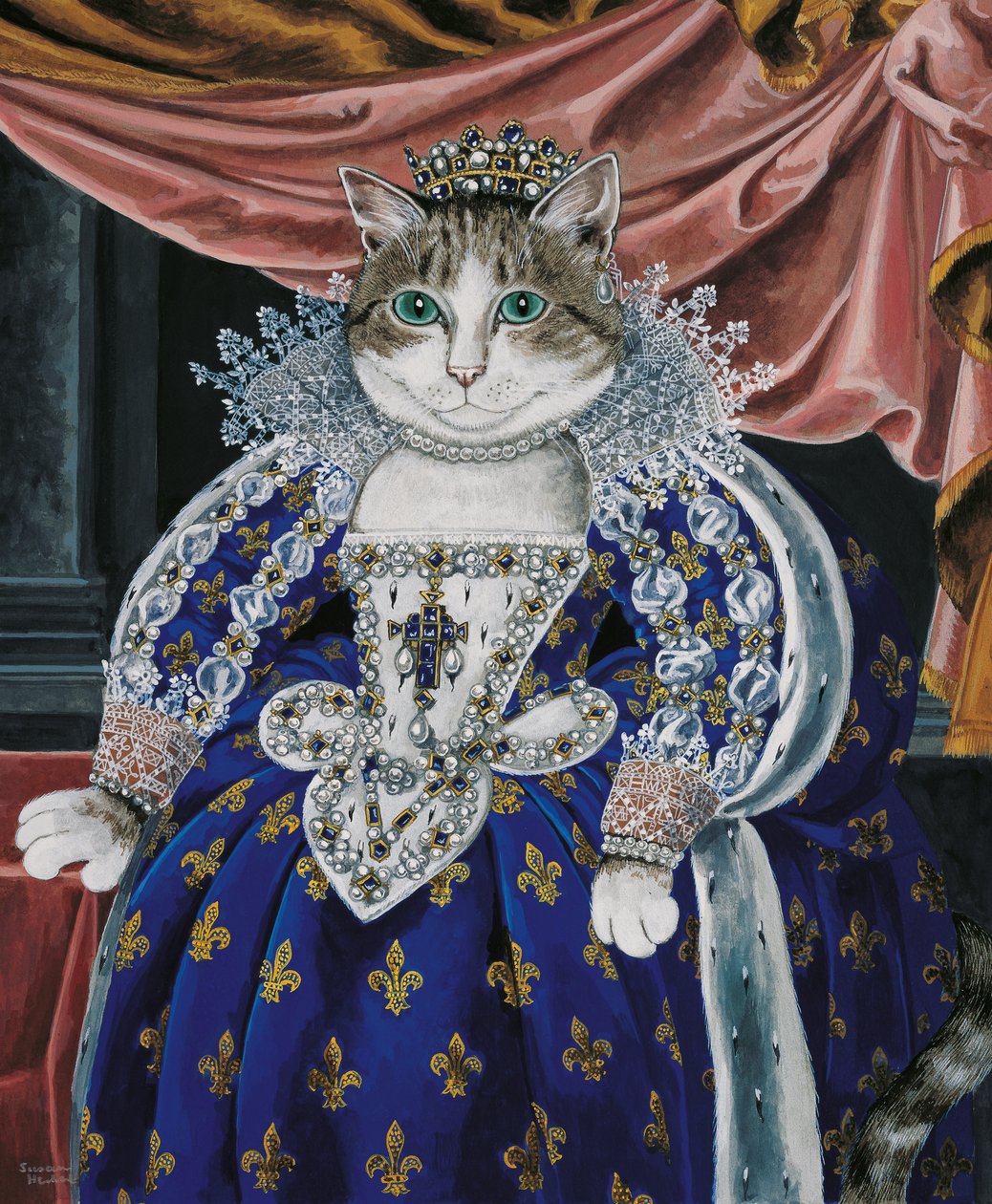 Ilustrace z knihy Cats Galore! A Compendium of Cultured Cats (vyd. 2015) od Susan Herbert