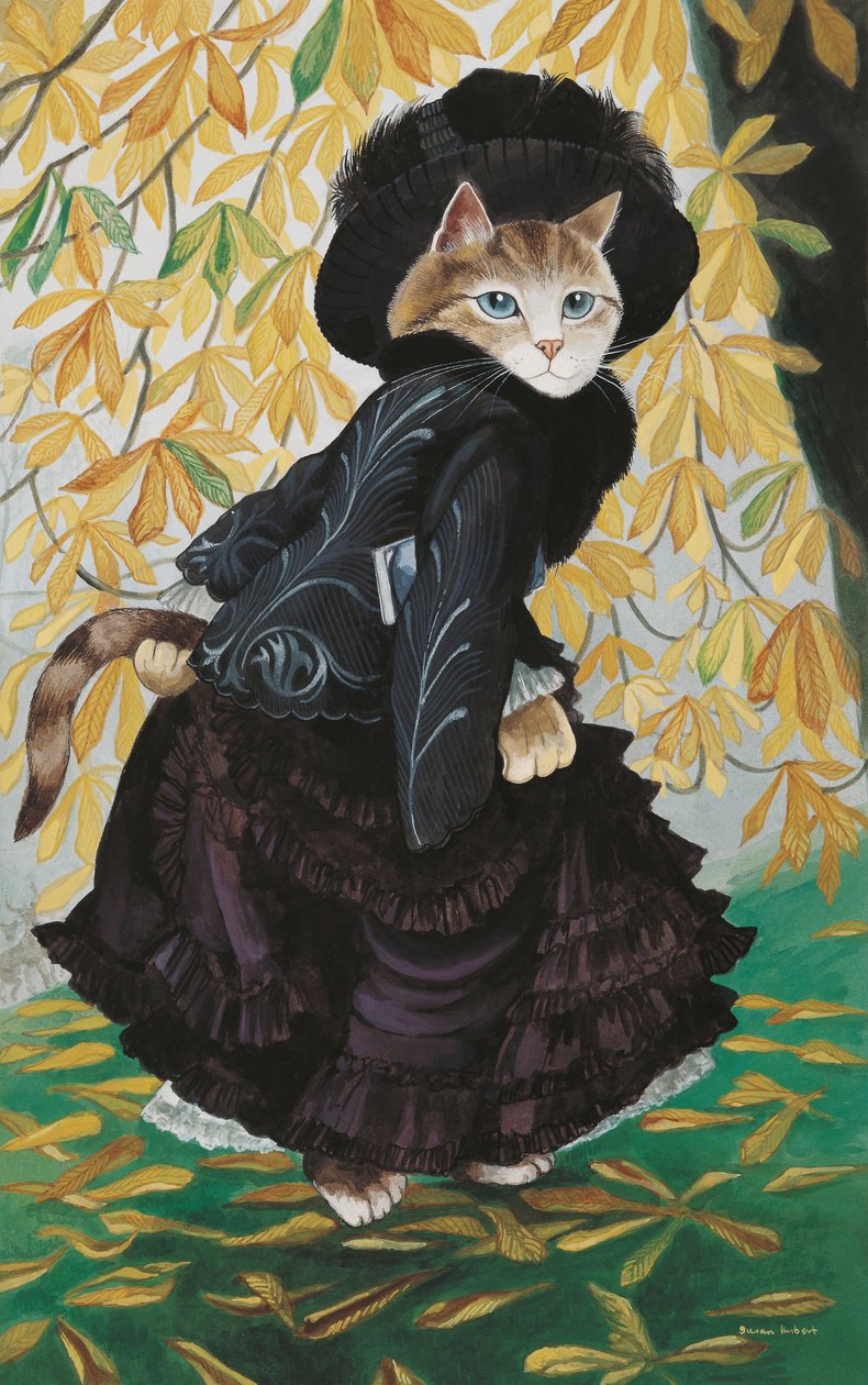 Ilustrace z knihy Cats Galore! A Compendium of Cultured Cats (vyd. 2015) od Susan Herbert