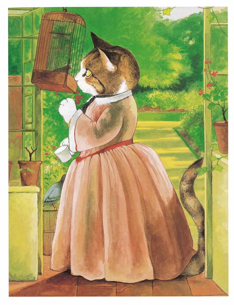 Ilustrace z knihy Pre-Raphaelite Cats (vyd. 1999) od Susan Herbert