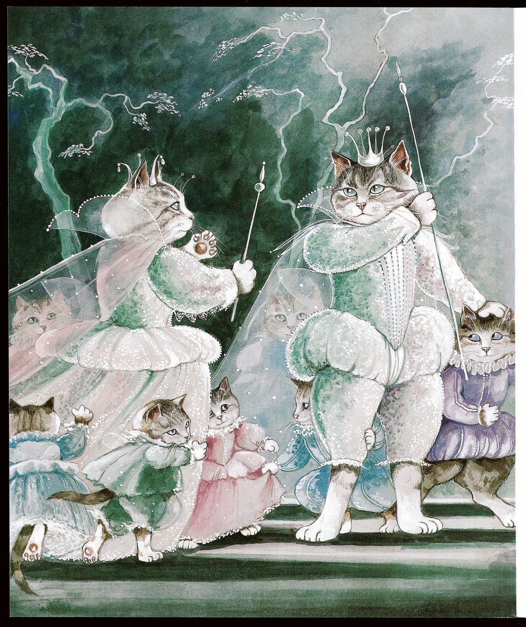 Ilustrace z knihy Shakespeare Cats (vyd. 1996) od Susan Herbert