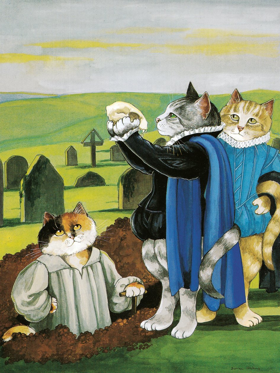 Ilustrace z knihy Shakespeare Cats: (vyd. 2016) od Susan Herbert