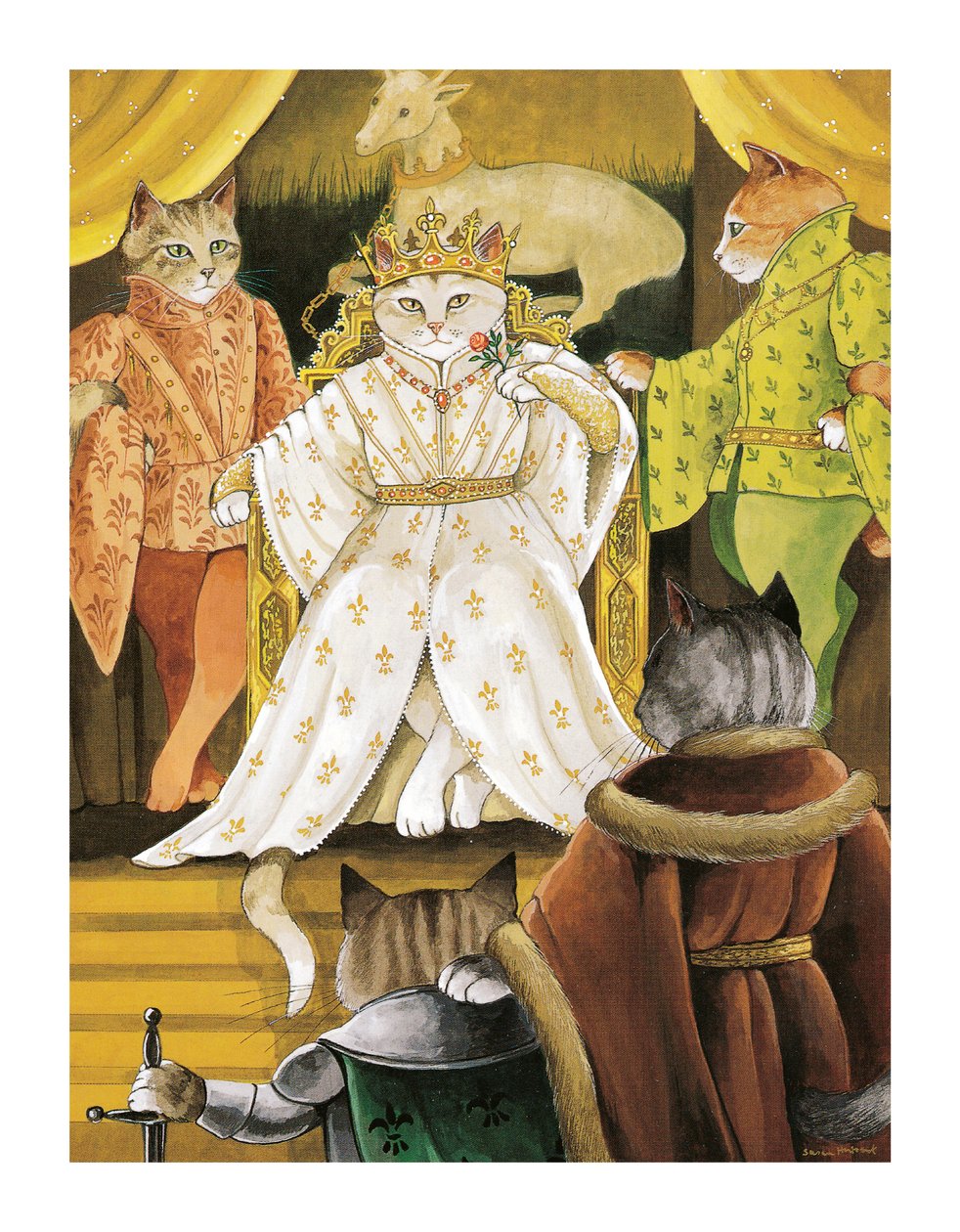 Ilustrace z knihy Shakespeare Cats: (vyd. 2016) od Susan Herbert