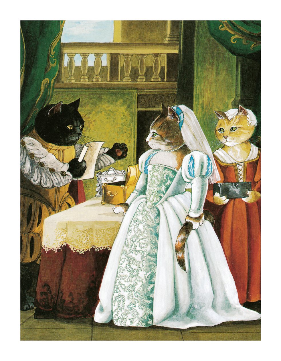 Ilustrace z knihy Shakespeare Cats: (vyd. 2016) od Susan Herbert
