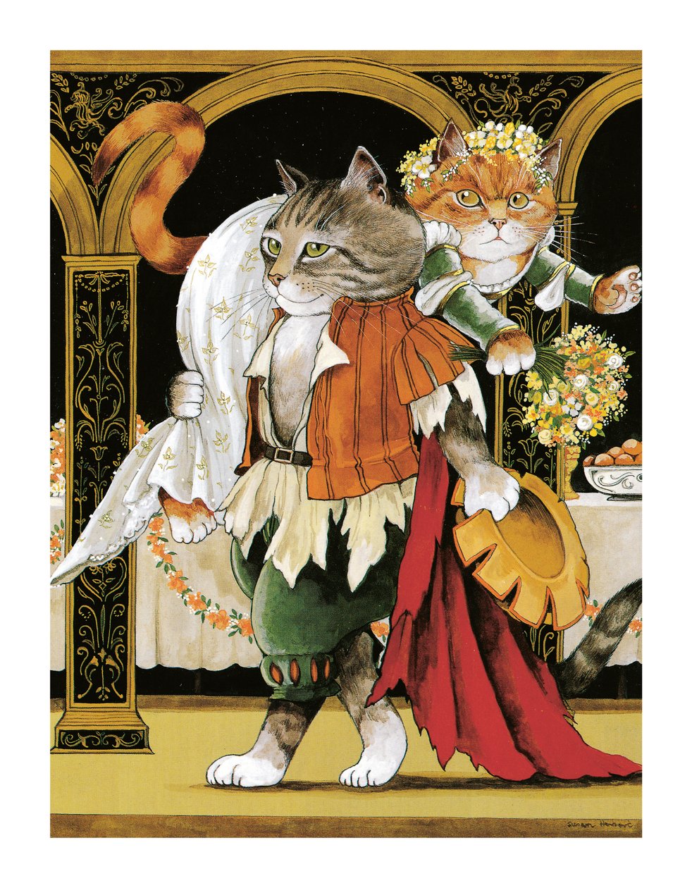 Ilustrace z knihy Shakespeare Cats: (vyd. 2016) od Susan Herbert