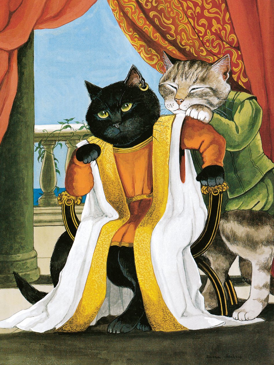 Ilustrace z knihy Shakespeare Cats: (vyd. 2016) od Susan Herbert