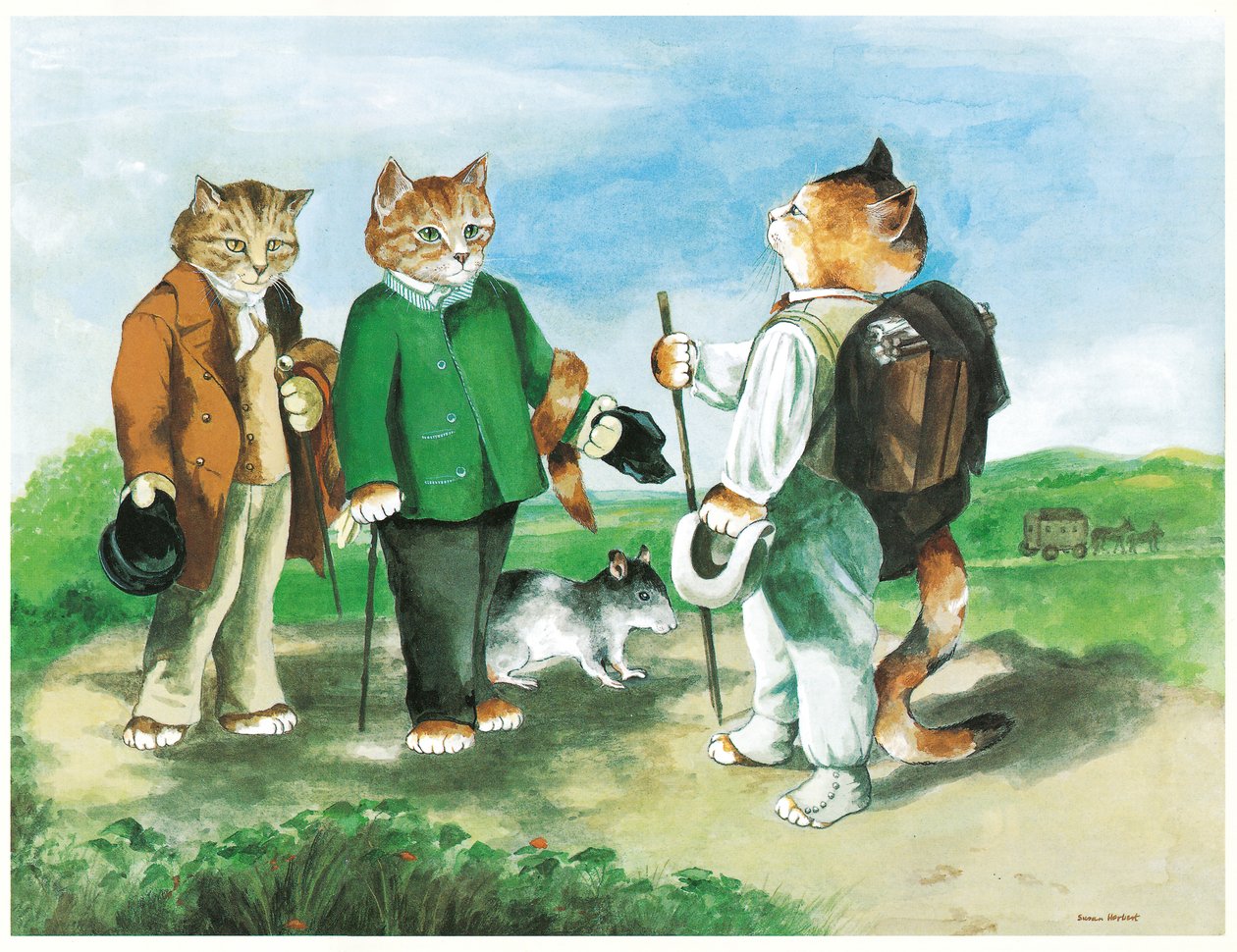 Ilustrace z Kočičí galerie západního umění (vyd. 1994) od Susan Herbert