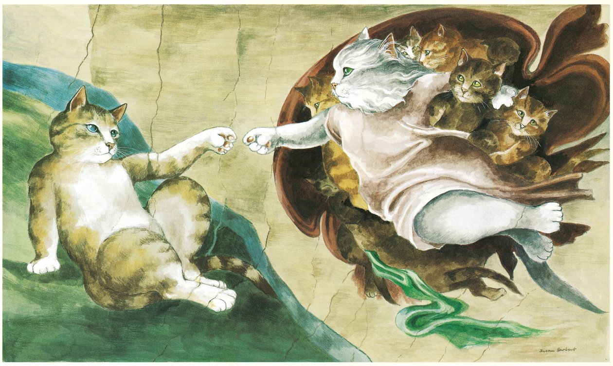Ilustrace z Kočičí galerie západního umění (vyd. 1994) od Susan Herbert
