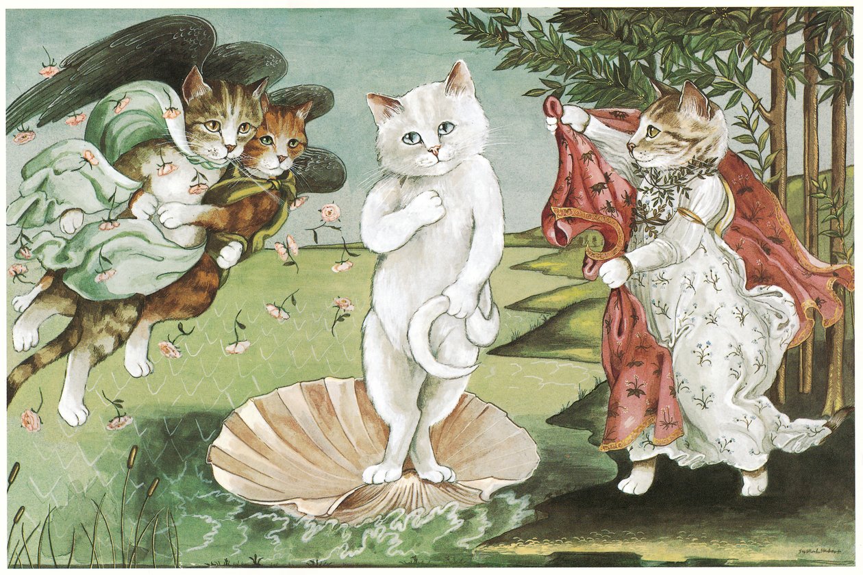 Ilustrace z Kočičí galerie západního umění (vyd. 1994) od Susan Herbert