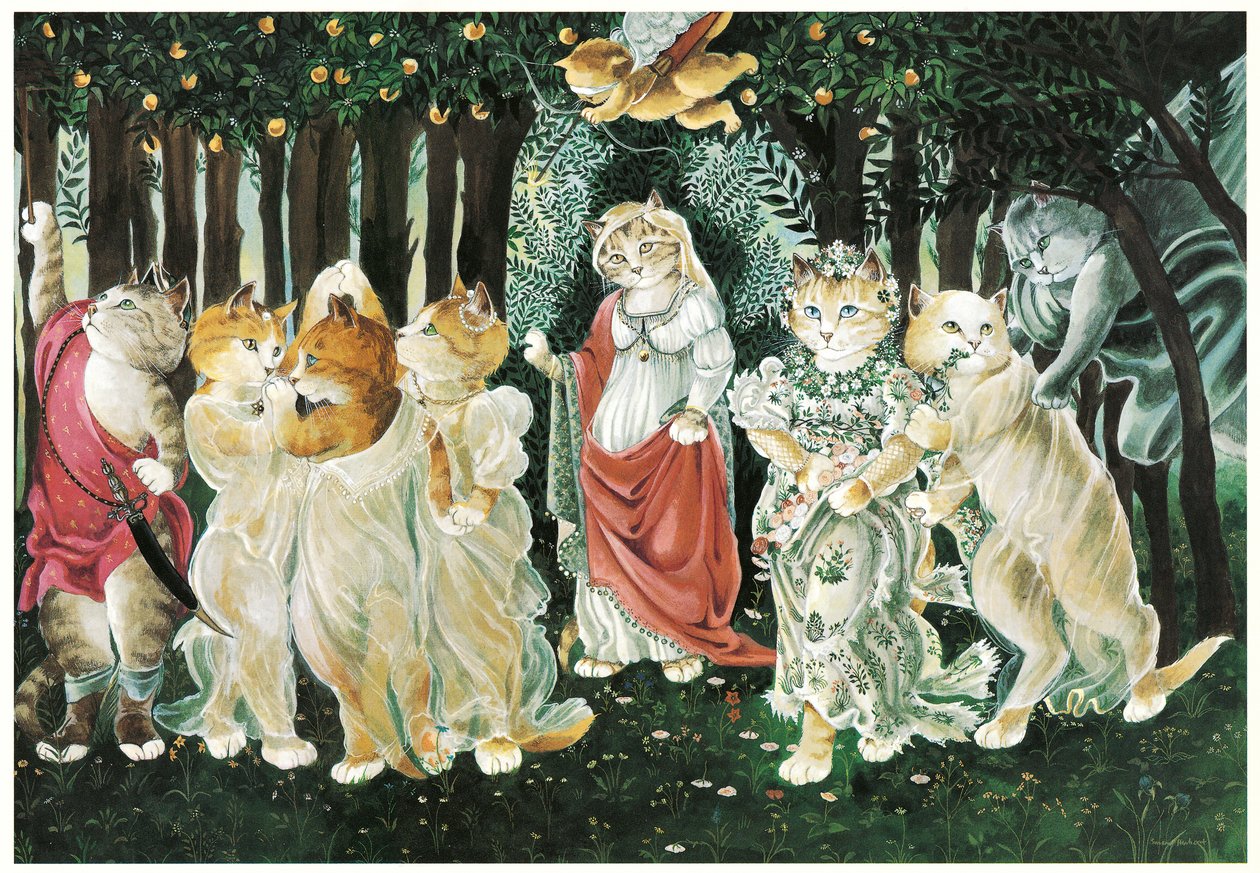 Ilustrace z Kočičí galerie západního umění (vyd. 1994) od Susan Herbert