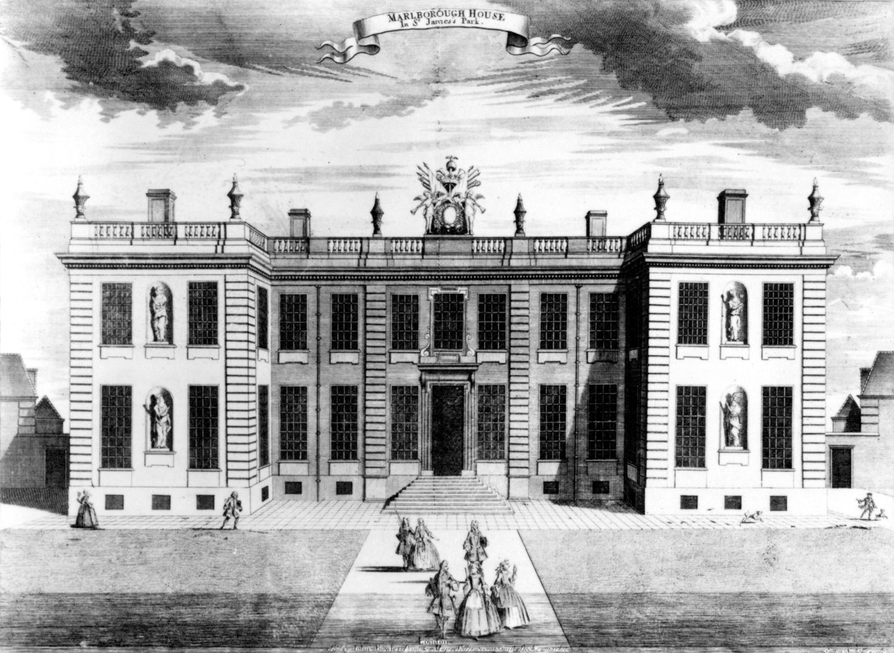 Pohled na Marlborough House v Pall Mall, Westminster, 1741 od Sutton Nicholls