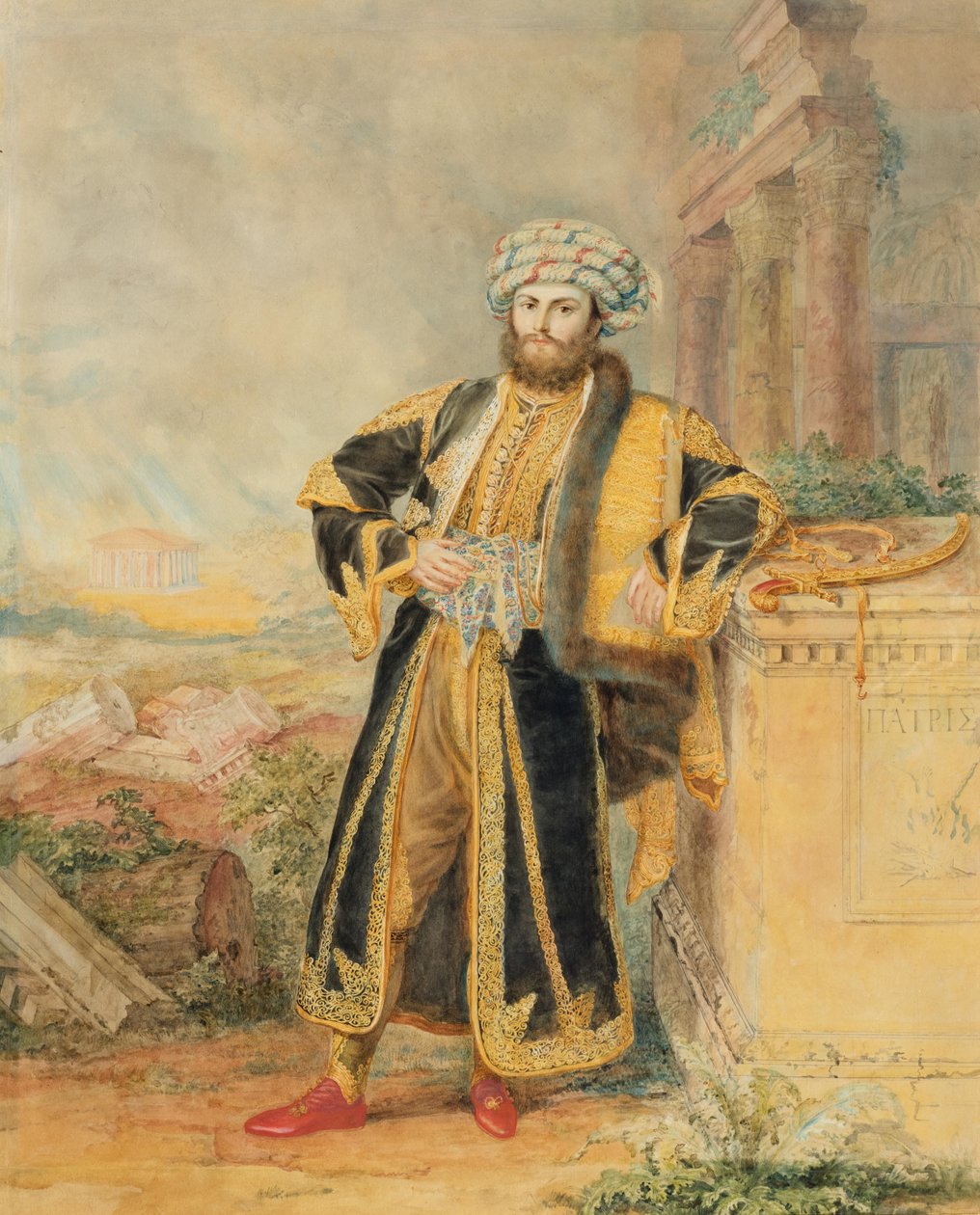Portrét prince Alexandros Mavrokordato od Suzanne Elisabeth Eynard