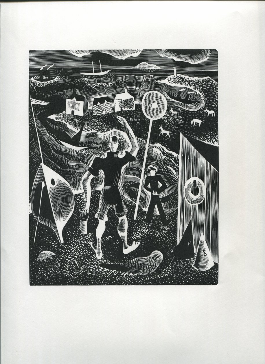 Brightlingsea (dřevorytina) od Suzanne Cooper