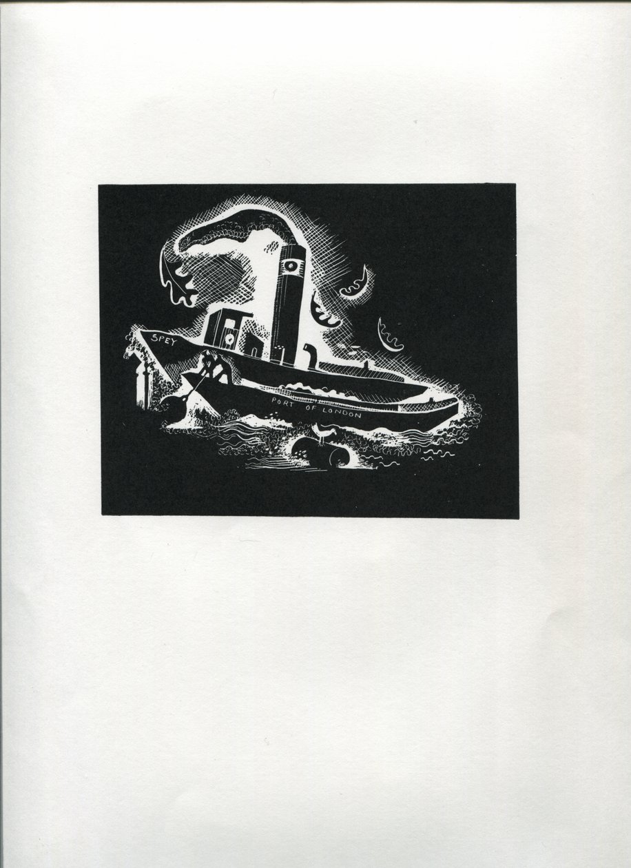Thames Boat (čárový tisk) od Suzanne Cooper
