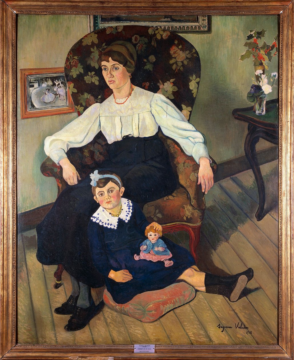 Francie, Lyon, Malovaný portrét neteře Suzanne Valadonové od Suzanne Valadon