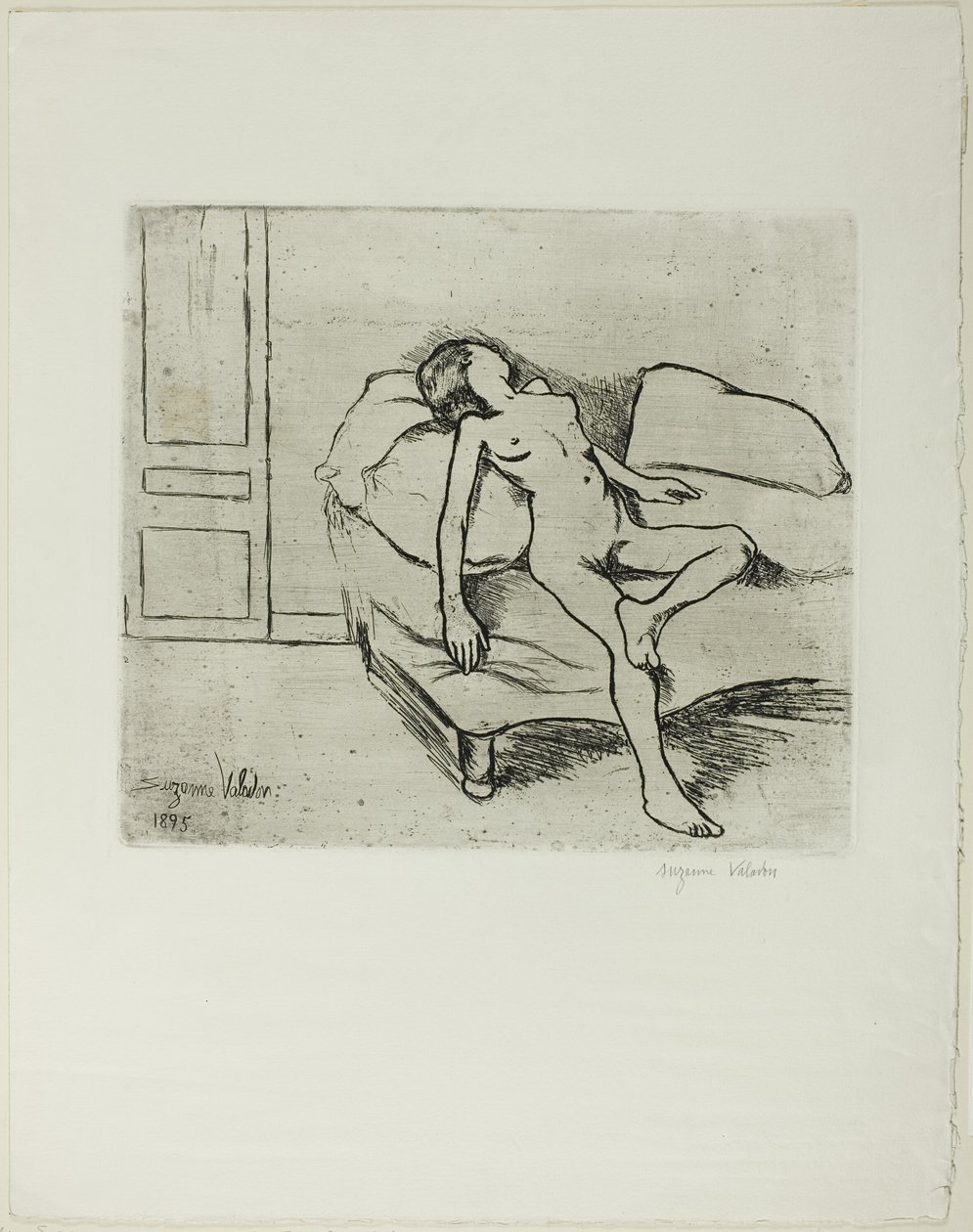 Louise Nude na pohovce od Suzanne Valadon