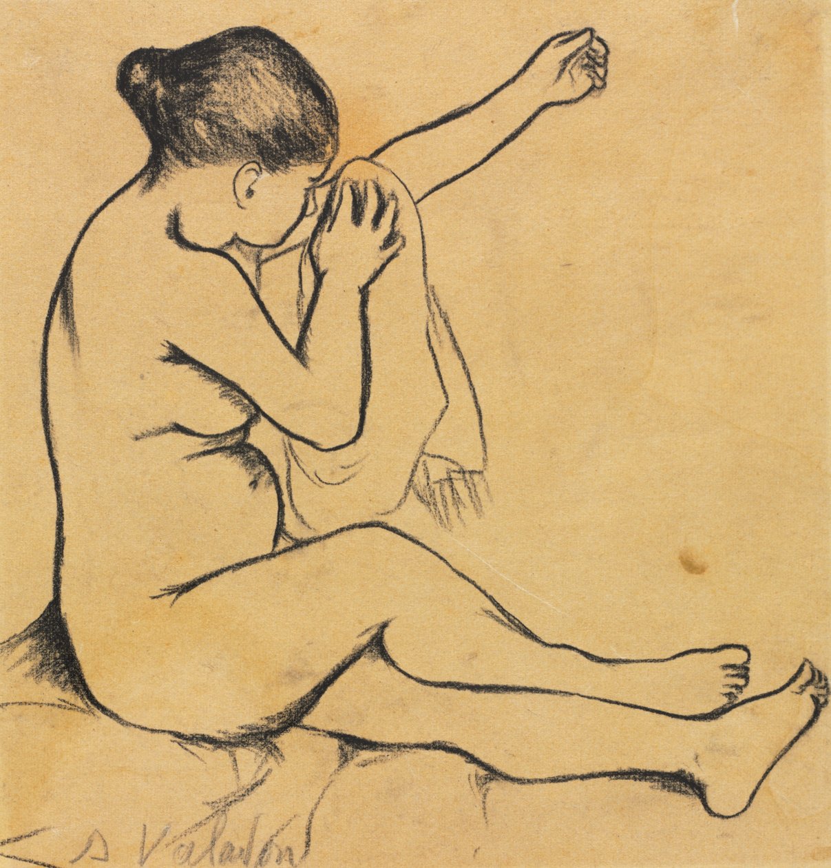 Sedící ženský akt od Suzanne Valadon
