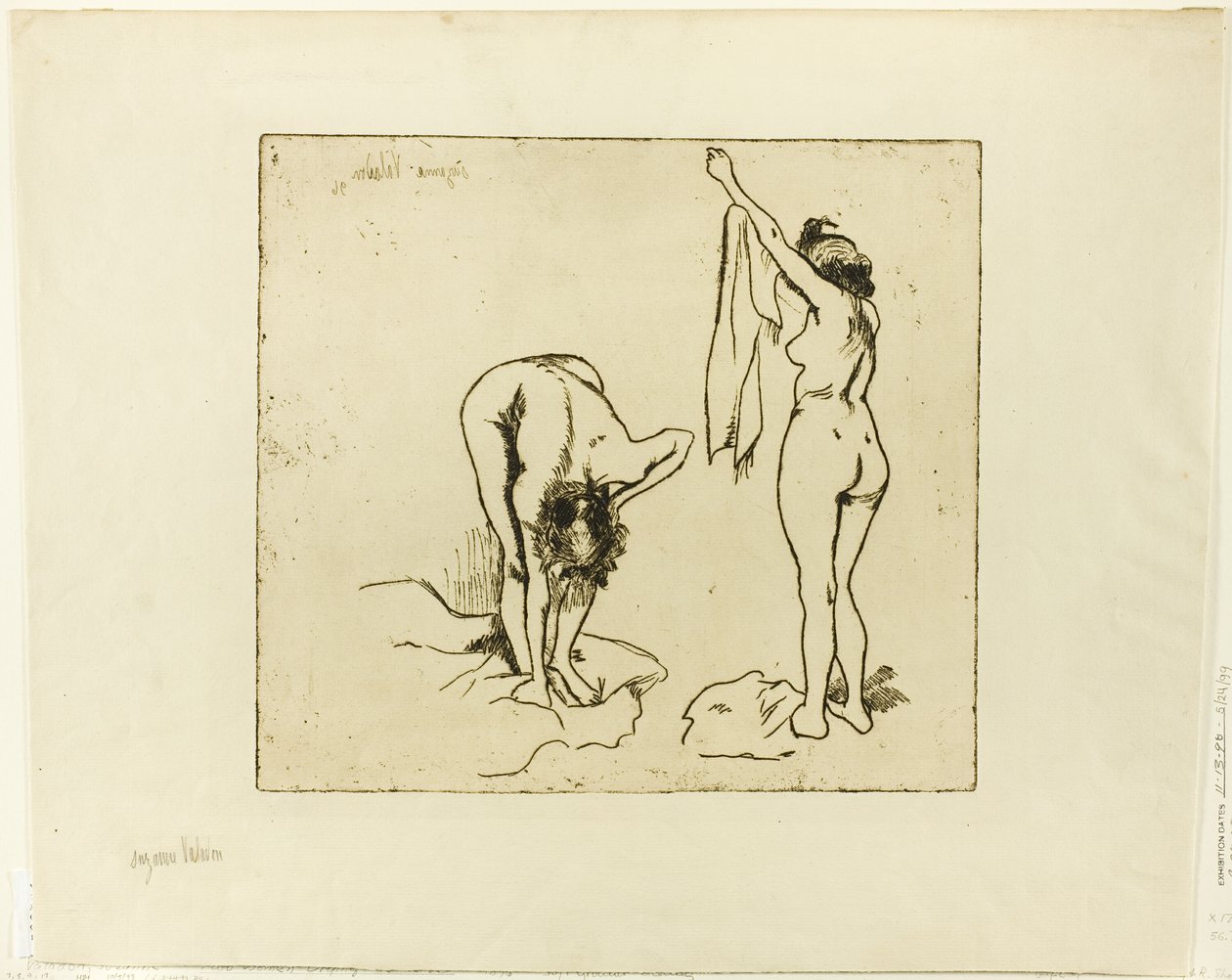 Dvě ženy, které se suší od Suzanne Valadon