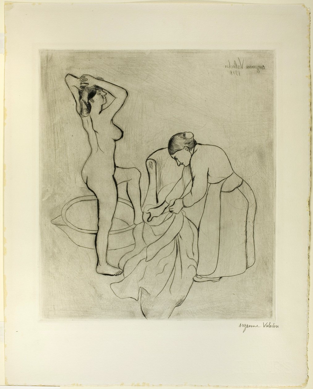 Žena s velkými prsy a stará žena od Suzanne Valadon