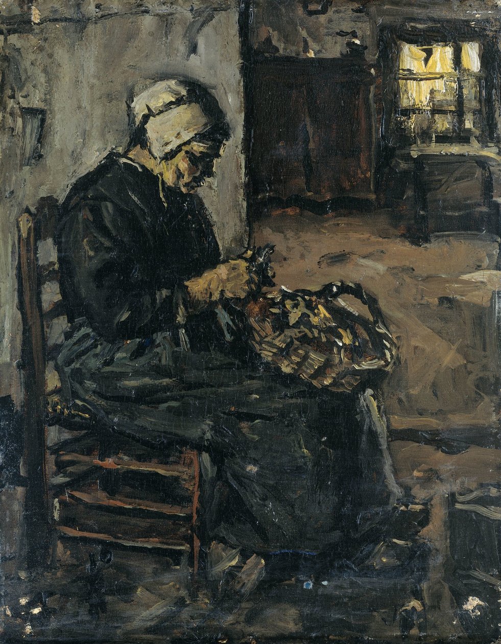 Rolnická žena loupání brambor od Suze Robertson